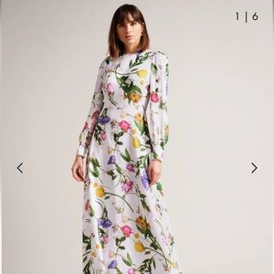 Blouson Sleeve Floral Maxi Dress
